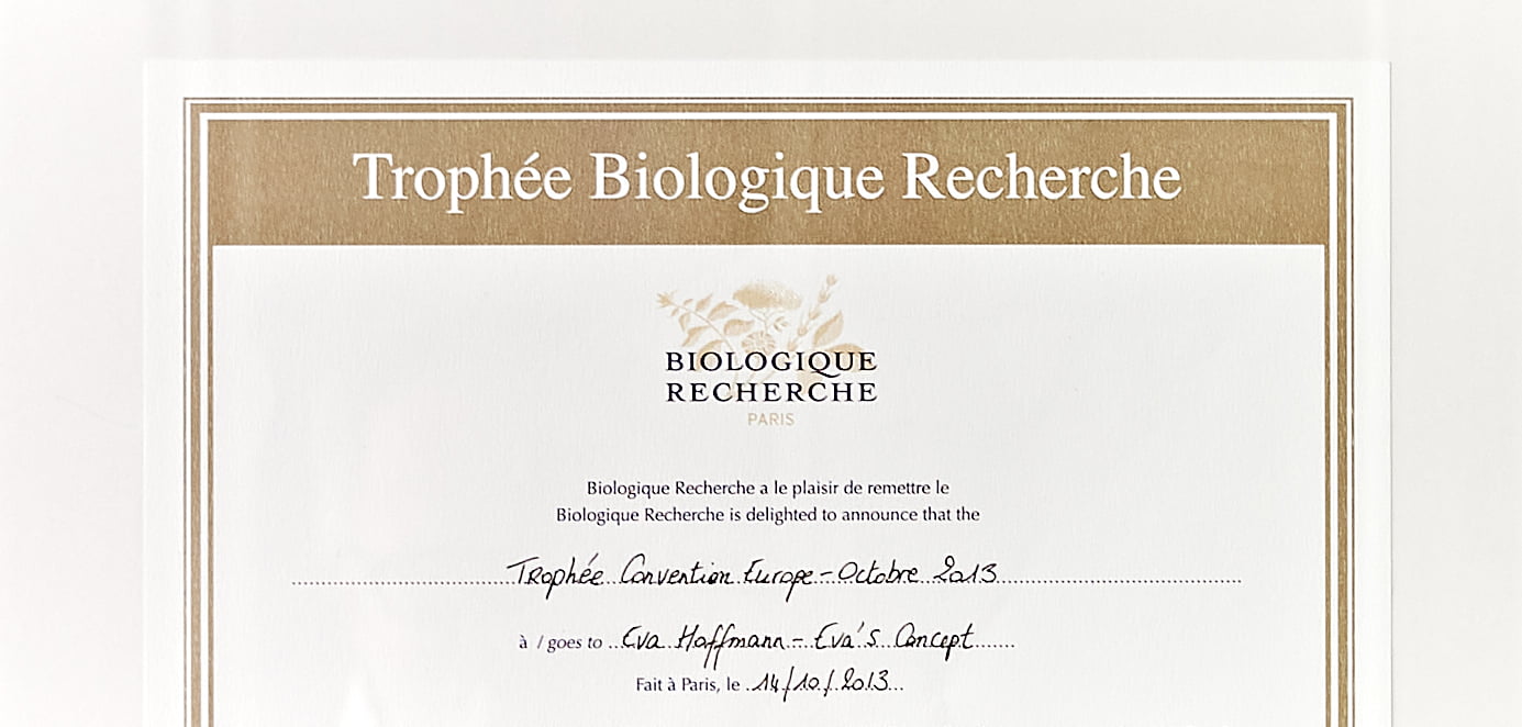 Auszeichnung von Biologique Recherche - evas concept